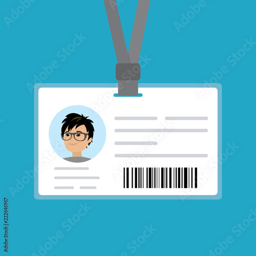 Cartoon badge of the asian male