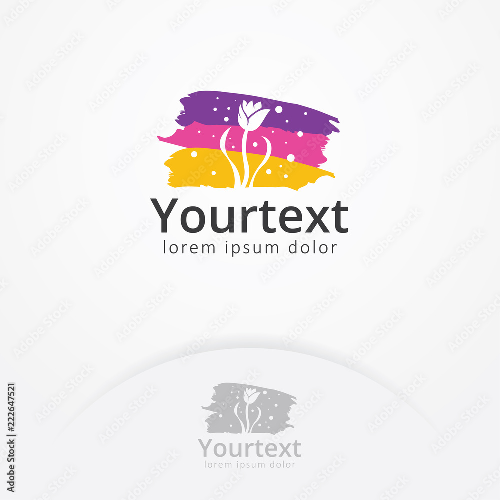 Spring flower logo design. Abstract beautiful flower logo, Symbol of beauty  and nature. Vector logo template Stock Vector | Adobe Stock