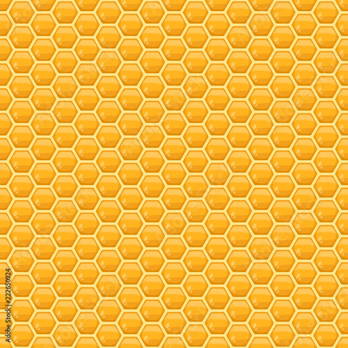 Vector honeycomb seamless pattern