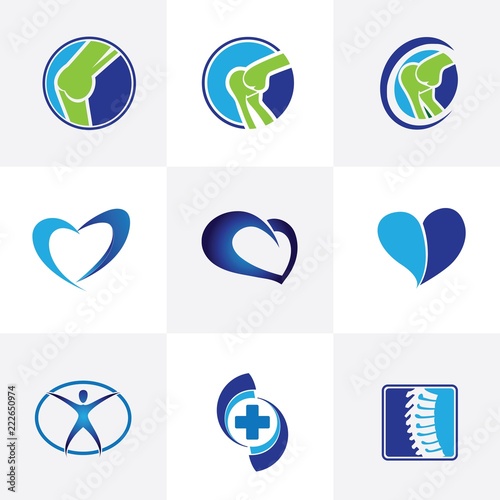 Medical and orthopedic logo design template vector image