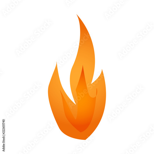 Vector illustration. Fire logo. Red, yellow fire