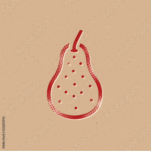 Halftone Icon - Pear