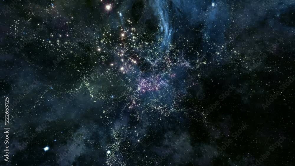 Traveling through star fields in deep space (Loop).