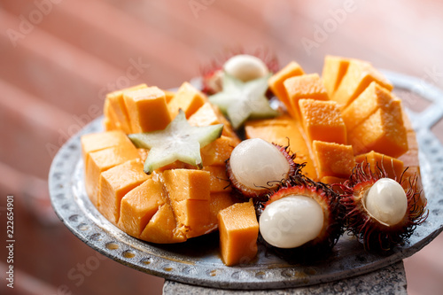 Rambutan and mango photo