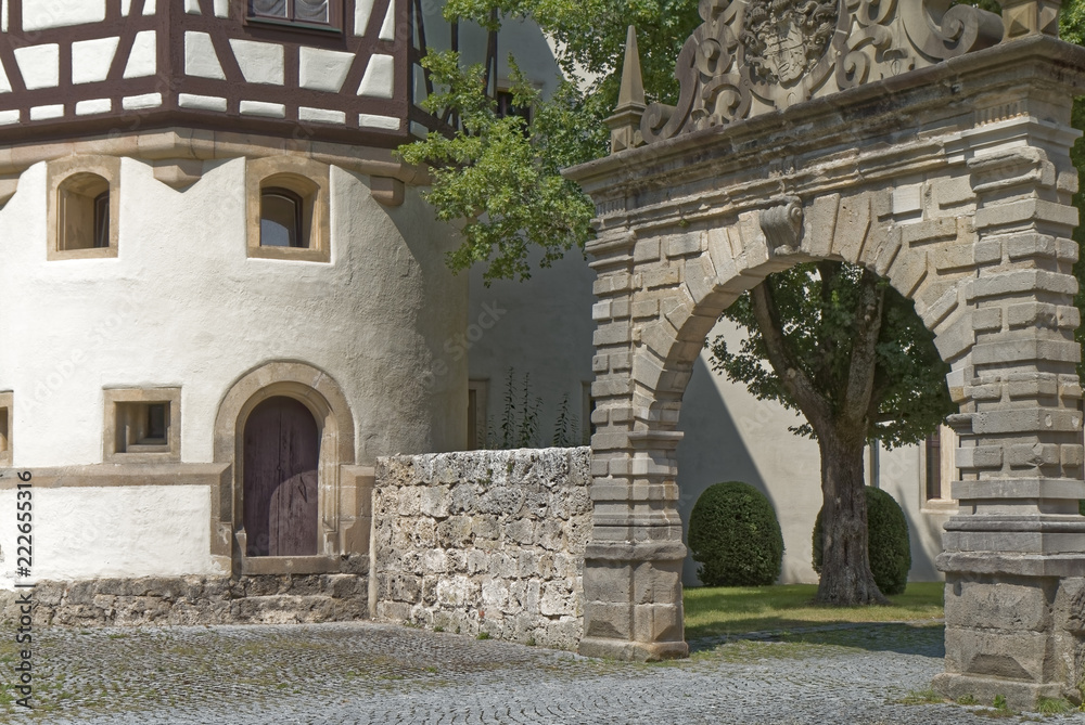 Bad Urach, Germany – historic, stone transition gate.