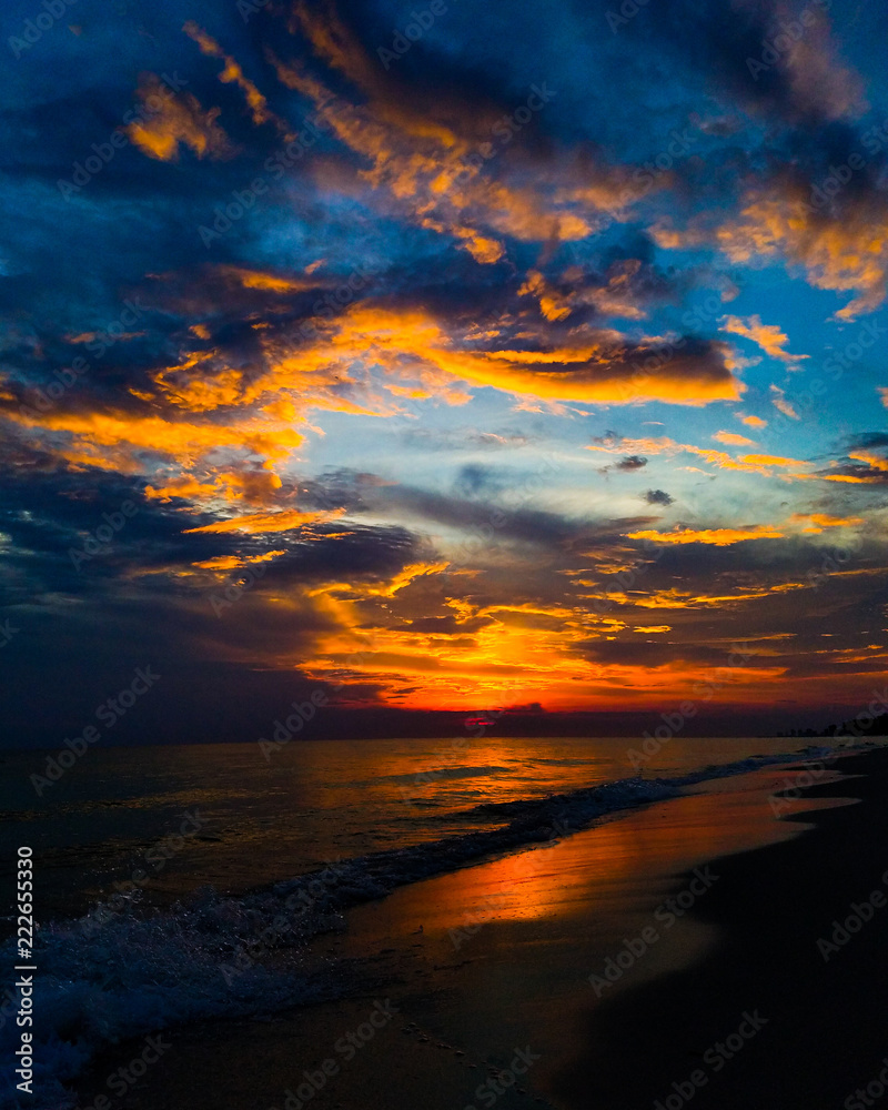 Sunset at Panama City Beach, Florida.