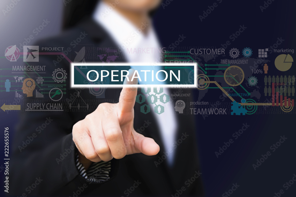 business woman , Touch screen concept business woman , Touch screen concept