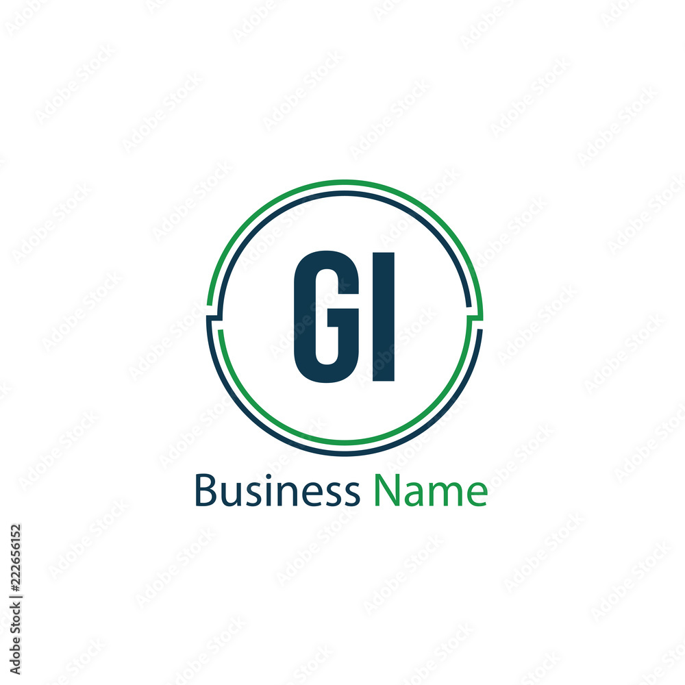 Initial Letter GI Logo Template Design Initial Letter GI Logo Template Design