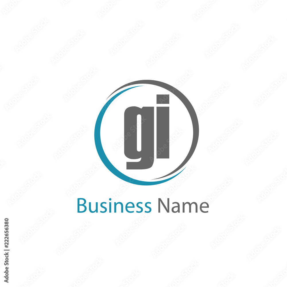 Initial Letter GI Logo Template Design Initial Letter GI Logo Template Design
