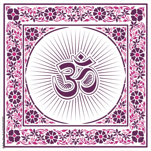 aum syllable, paisley design ,Hinduism, India