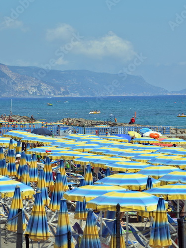 veduta panoramica di alcuni angoli delle spiagge di Loano, liguria, Italia