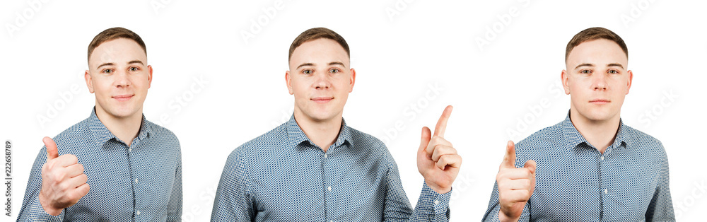 Set of young office worker isolated on a white background. Set of young office worker isolated on a white background.