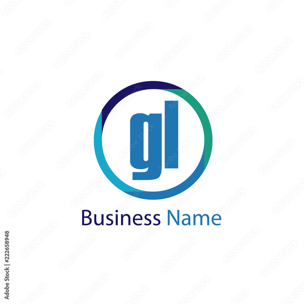 Initial Letter GL Logo Template Design