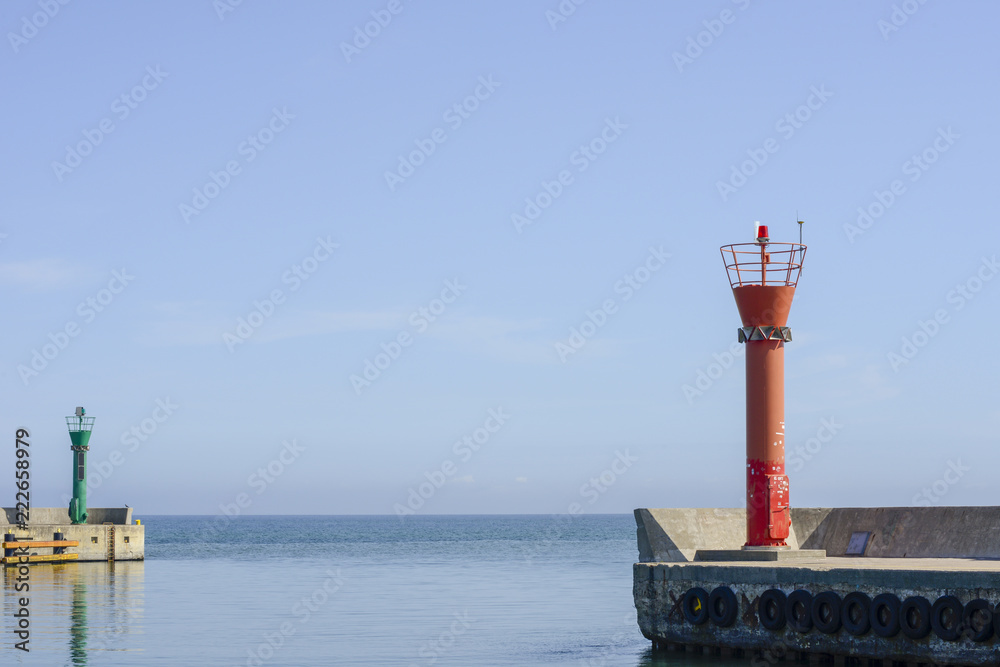 Naklejka premium Port w Łebie
