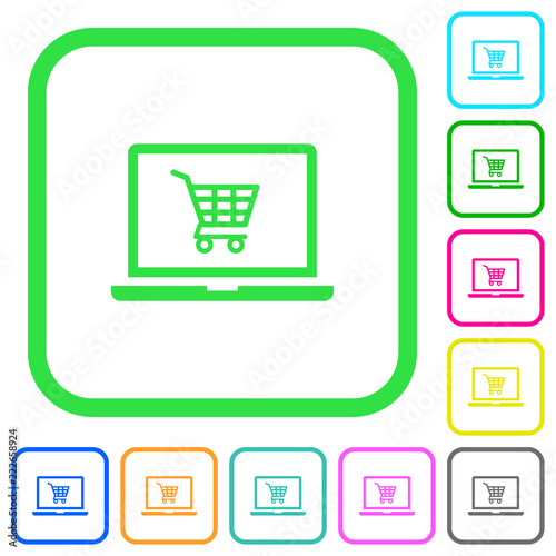 Webshop vivid colored flat icons