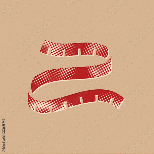 Halftone Icon - Measuring tape