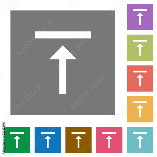 Vertical align top square flat icons