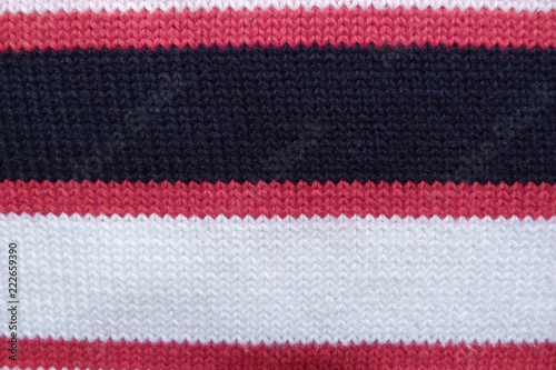 knitted knitted fabric closeup stripes white black red