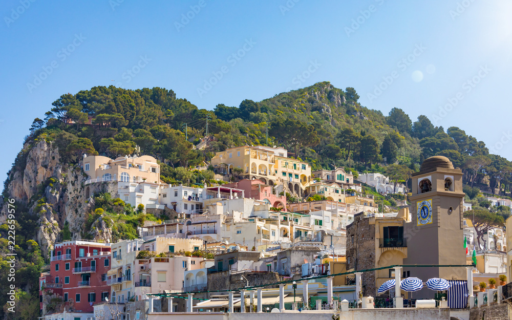 District near Piazza Umberto, knows as La Piazzetta, Capri Island, Italy