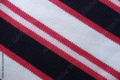 knitted knitted fabric closeup stripes white black red
