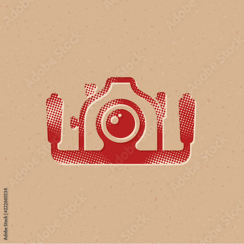 Halftone Icon - Underwater camera