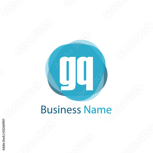 Initial Letter GQ Logo Template Design
