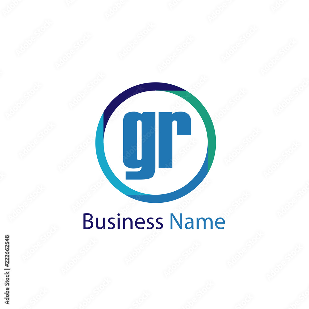 Initial Letter GR Logo Template Design Initial Letter GR Logo Template Design