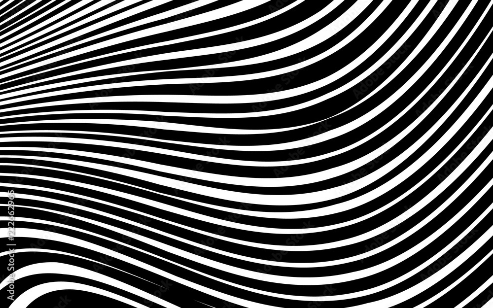 Abstract Warped Black and White Lines Background Abstract Warped Black and White Lines Background