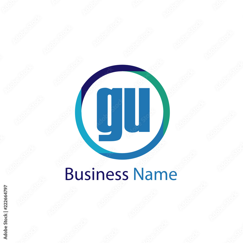 Initial Letter GU Logo Template Design Initial Letter GU Logo Template Design