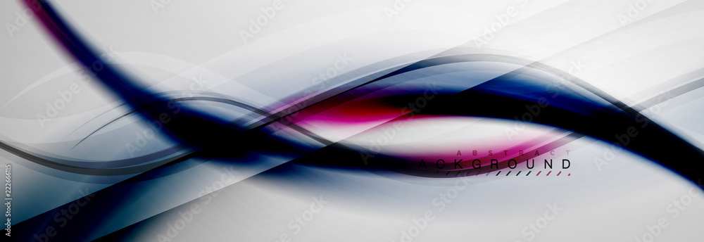 Smooth flowing wave motion concept background