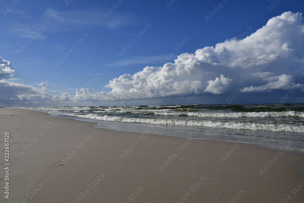Summer on the beach of Debki