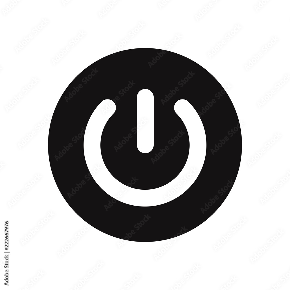 Power button icon vector illustration Stock Vector | Adobe Stock