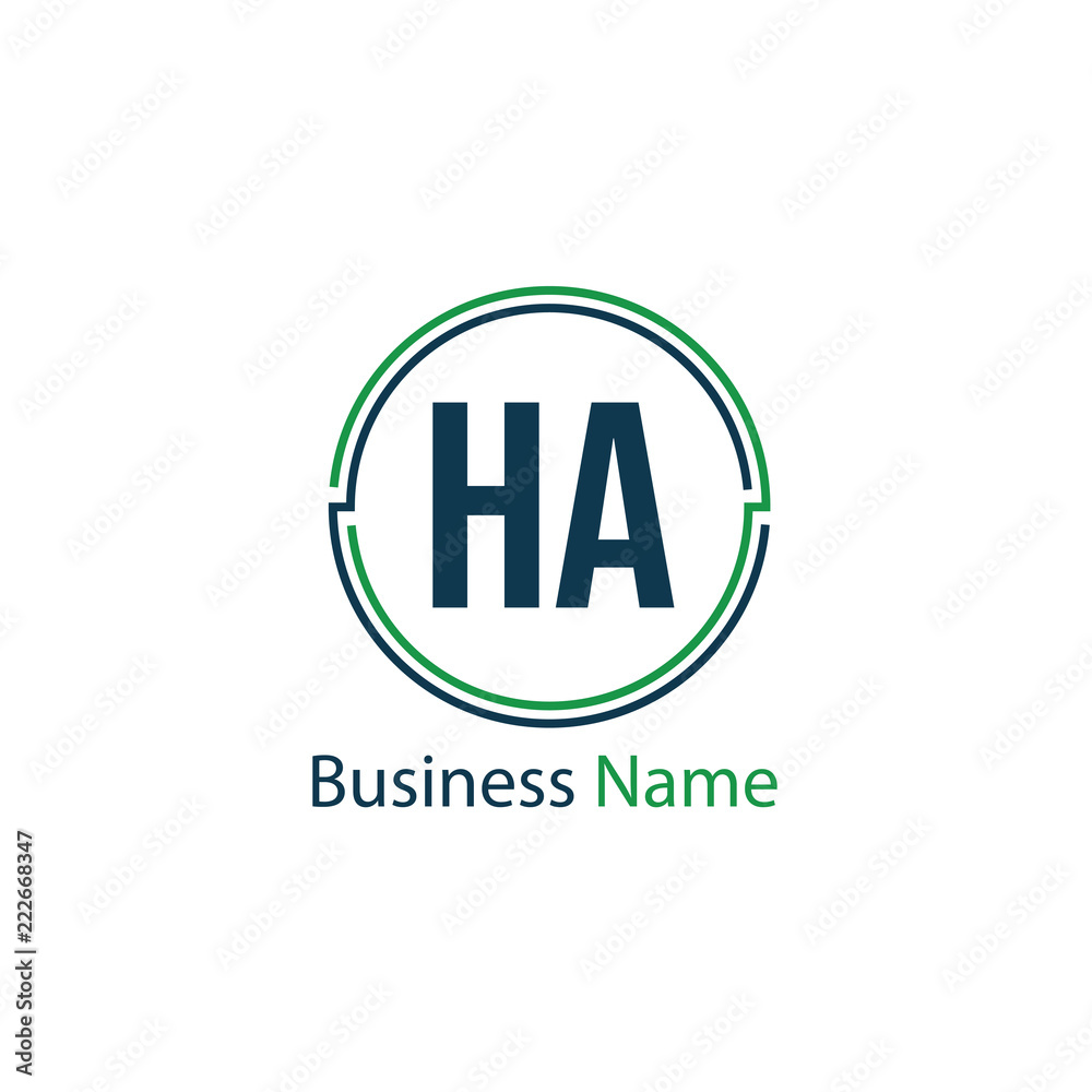 Initial Letter HA Logo Template Design Initial Letter HA Logo Template Design