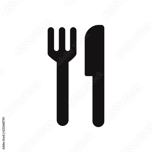 Fork and knife icon vector