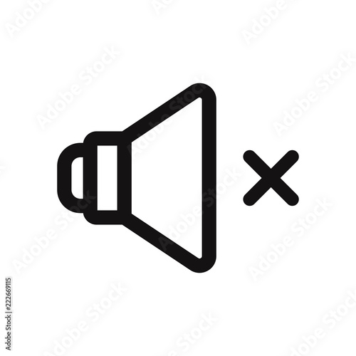 Speaker mute icon vector