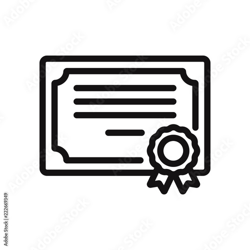 Certificate vector icon