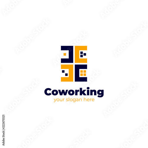 coworking logo. vector template