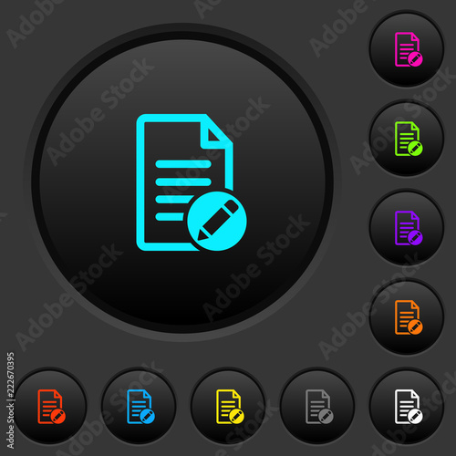 Rename document dark push buttons with color icons