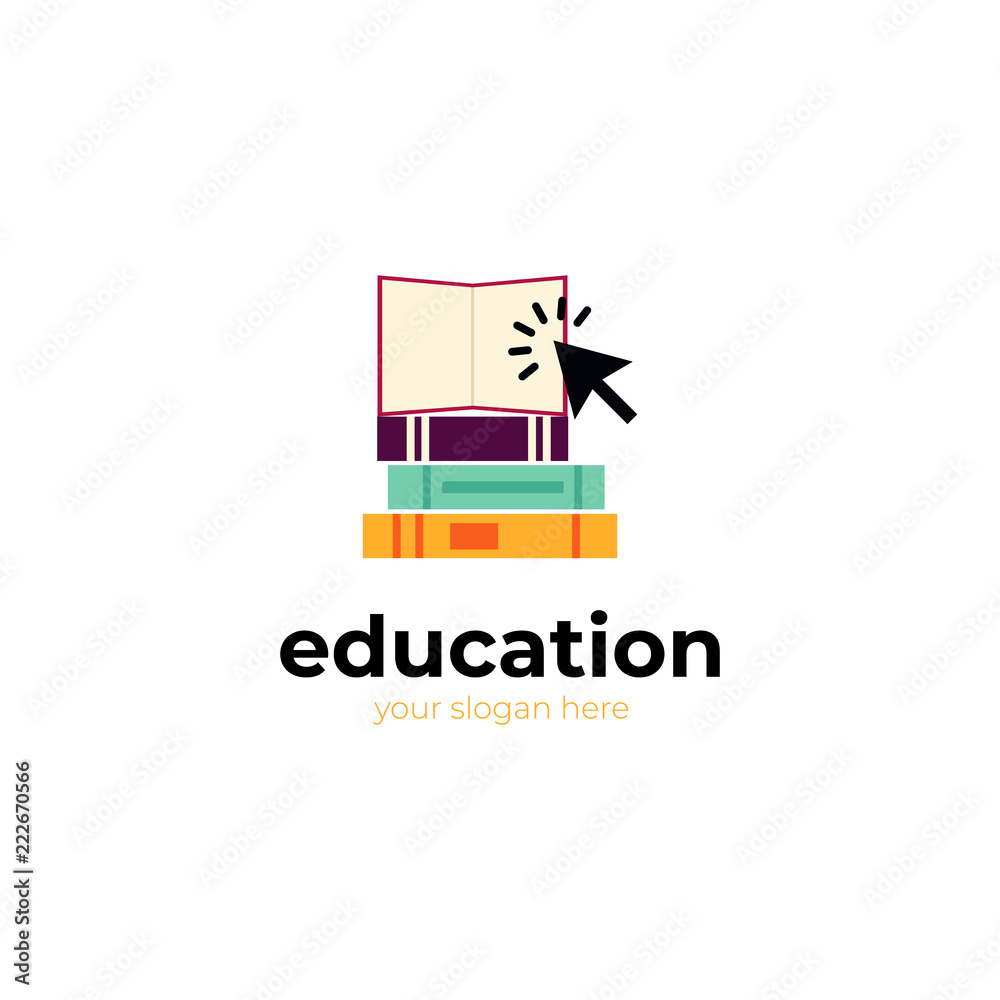 education logo template. Online courses,distance learning. Vector design education logo template. Online courses,distance learning. Vector design