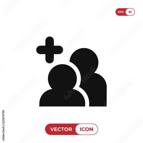 Add friends vector icon