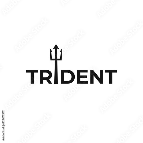 trident logo. vector design