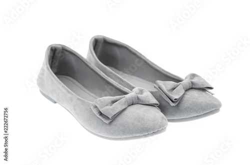 Pair of gray women's shoes. 