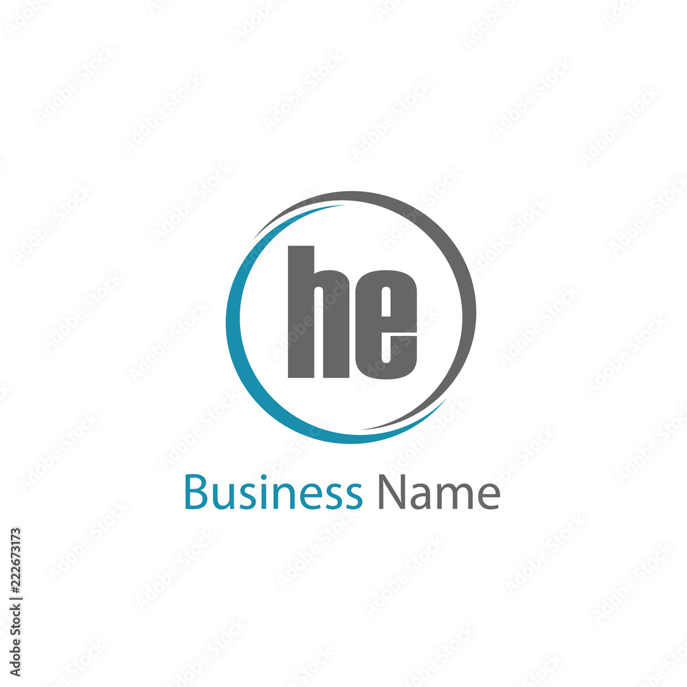 Initial Letter HE Logo Template Design Initial Letter HE Logo Template Design