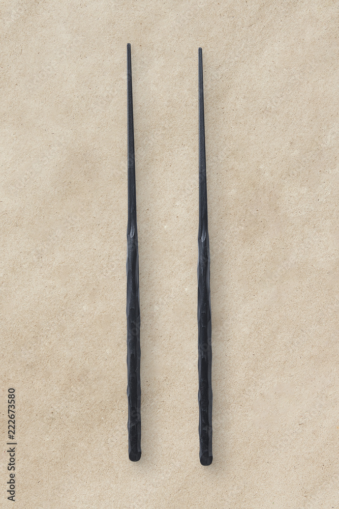 Kitchenware isolate on brown paper texture background Kitchenware isolate on brown paper texture background