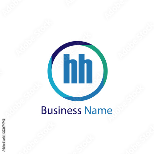 Initial Letter HH Logo Template Design