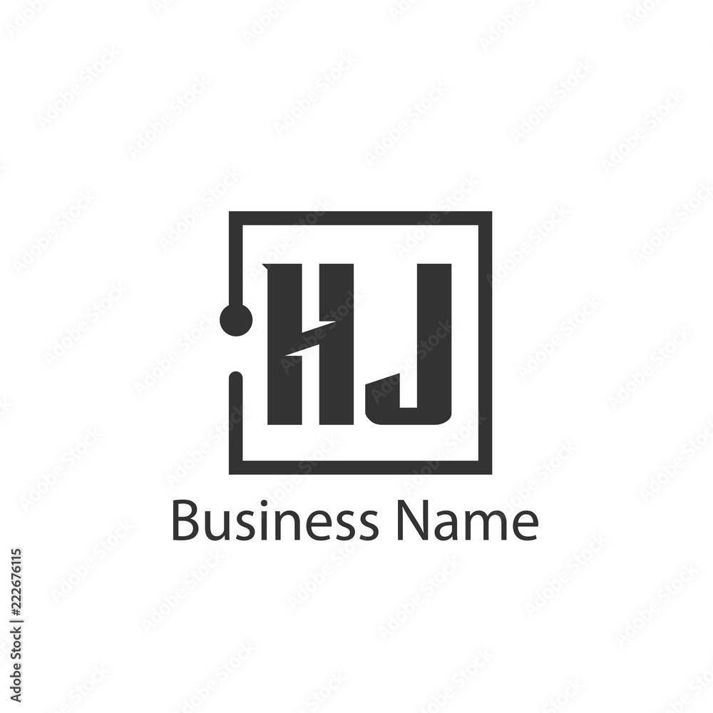 Initial Letter HJ Logo Template Design Initial Letter HJ Logo Template Design