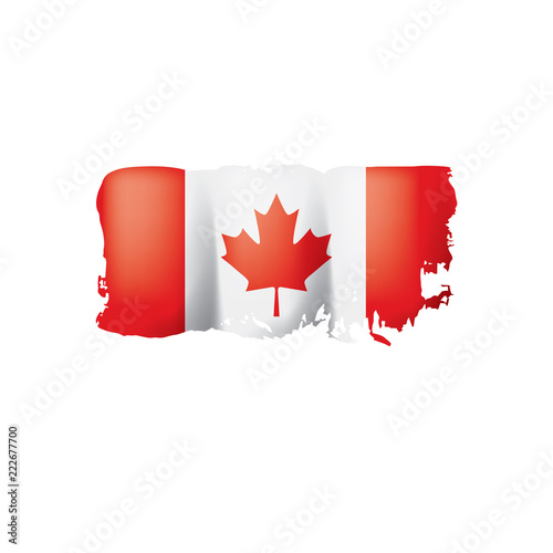 Canada flag, vector illustration on a white background