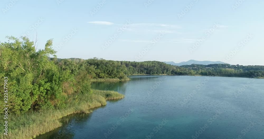Aerial view of the lake Aerial view of the lake