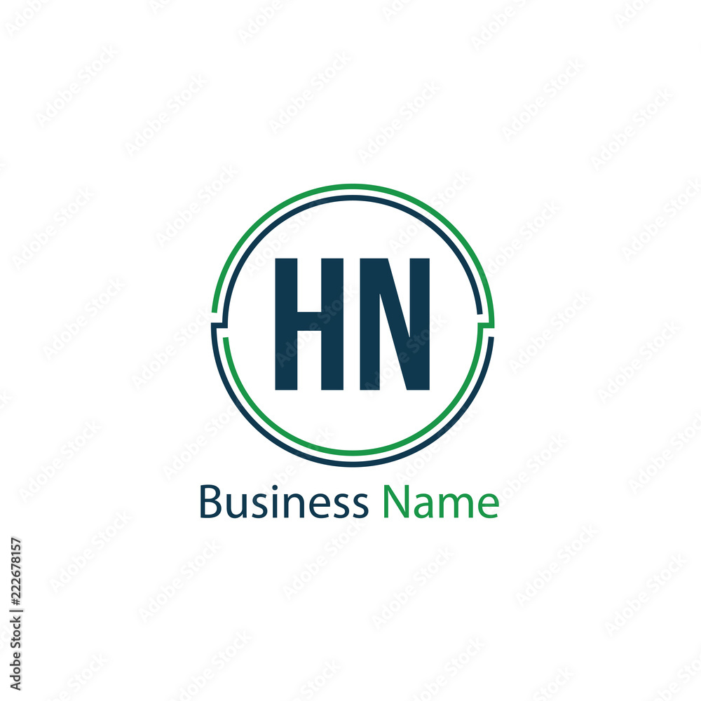 Initial Letter HN Logo Template Design Initial Letter HN Logo Template Design