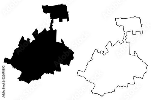 North Ossetia-Alania (Russia, Subjects of the Russian Federation, Republics of Russia) map vector illustration, scribble sketch Republic of North Ossetia-Alania map